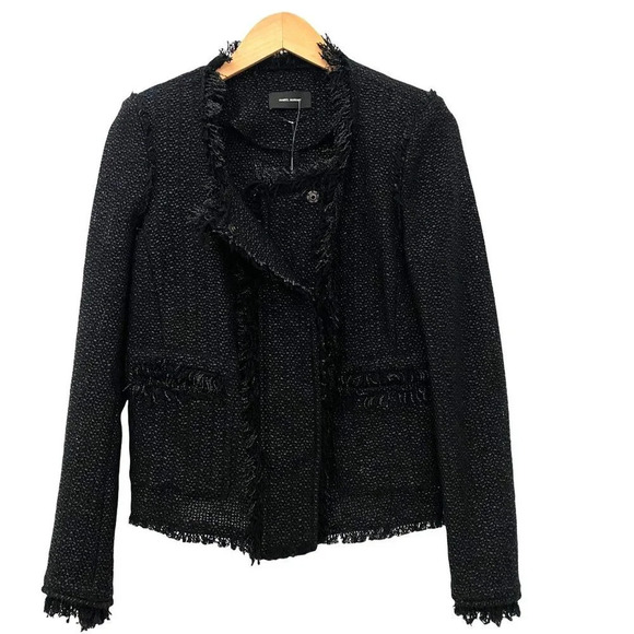 Isabel Marant Jackets & Blazers - Isabel Marant Black Tweed Blazer Jacket Size M NWT